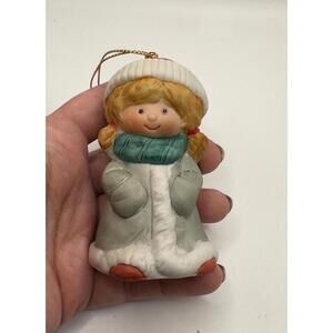 Vintage TELCO Musical Treasures Little Girl Winter Coat Hat Scarf, Holiday Decor